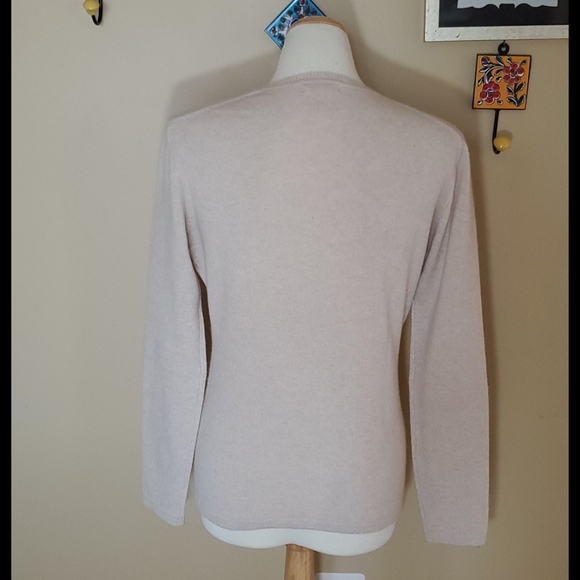 Lu Lu Lame khaki cashmere sweater - Picture 4 of 5